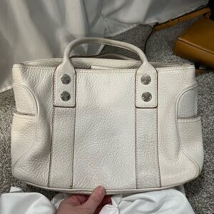 Michael Kors White Leather Satchel